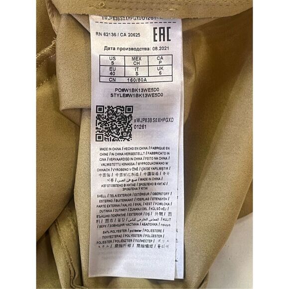 Guess Faux Suede Mustard Tan Long  Sleeve Button Up Cowgirl Western Dress Size S - Picture 6 of 8